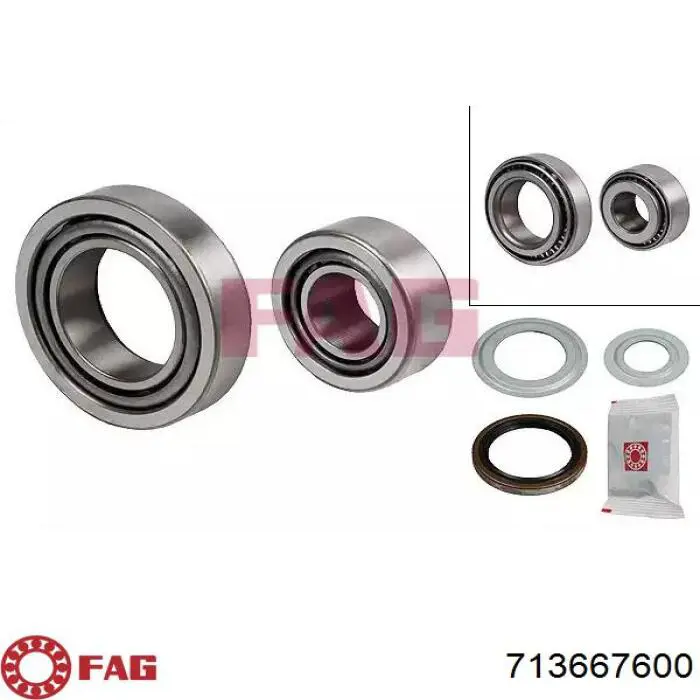 Łożysko piasty przedniej FAG 713667600 cena, od 22,83 USD