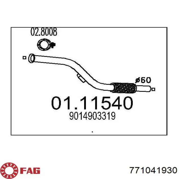 Przegub homokinetyczny wewnętrzny przedni lewy FAG 771041930 cena, od 49,92 USD