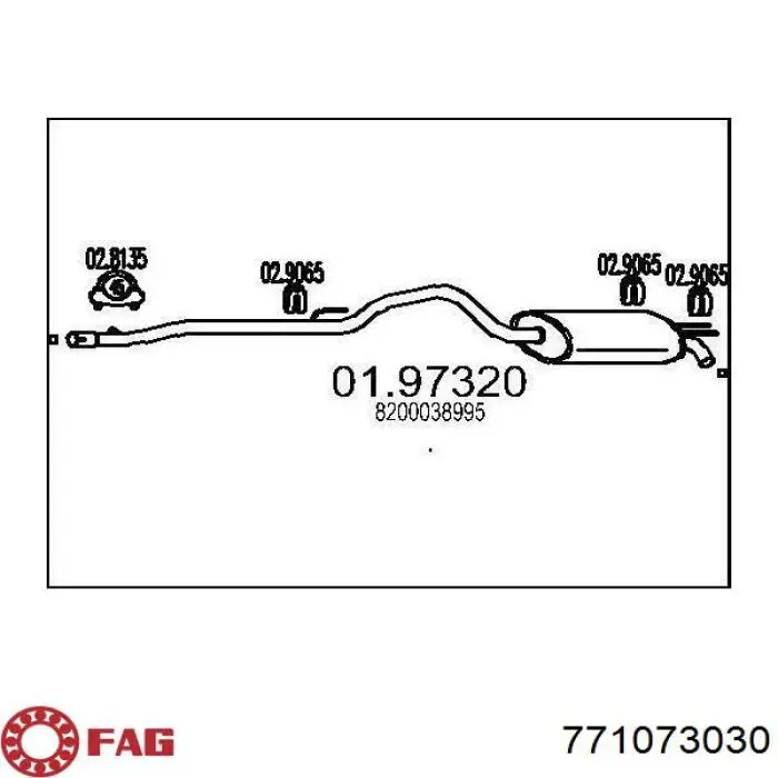 771 0730 30 FAG przegub homokinetyczny przedni zewnętrzny