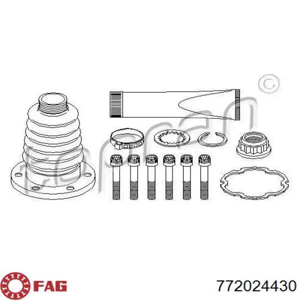 Osłona przegubu homokinetycznego półosi przedniej wewnętrzna 772024430 FAG