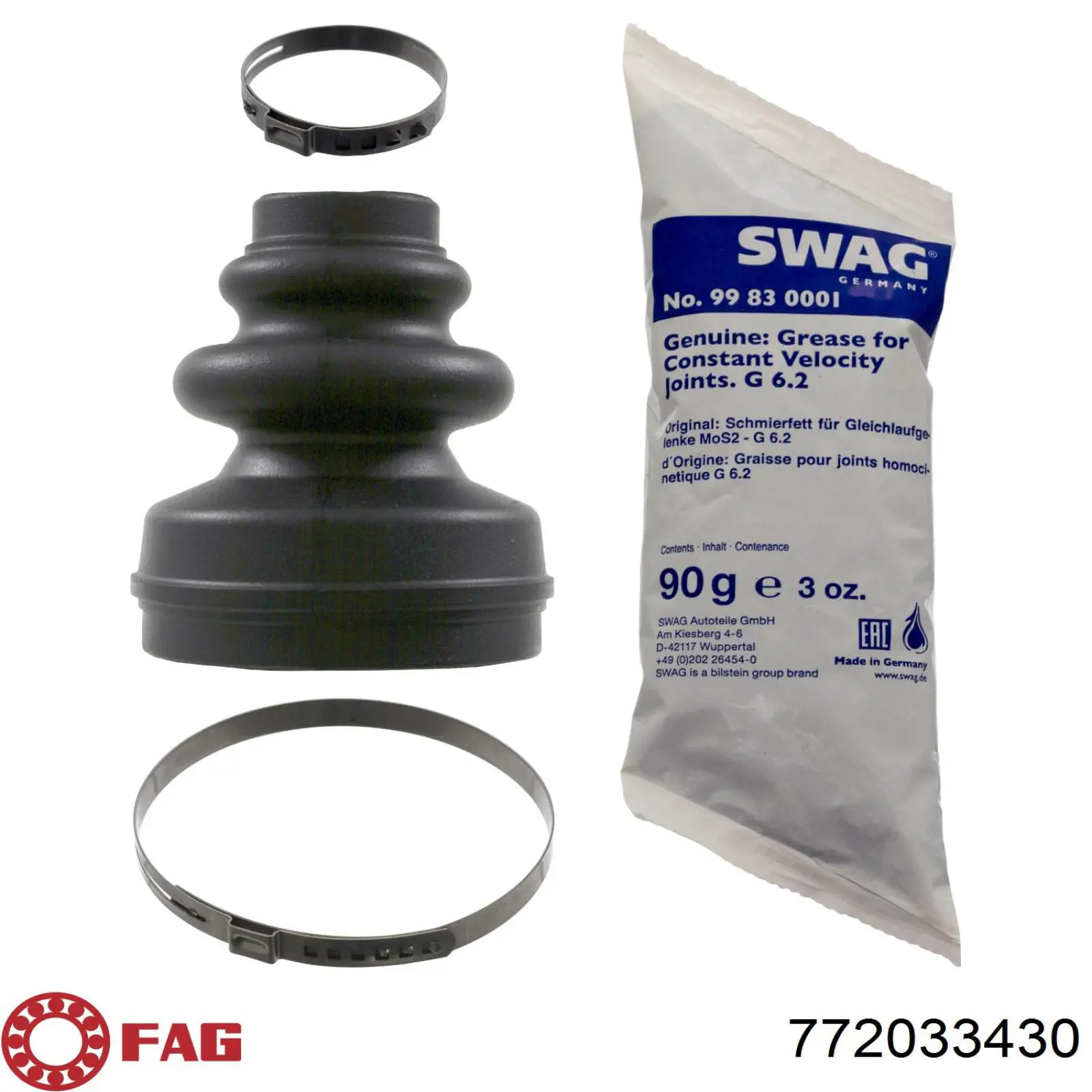 Osłona przegubu homokinetycznego półosi przedniej wewnętrzna FAG 772033430 cena, od 9,56 USD