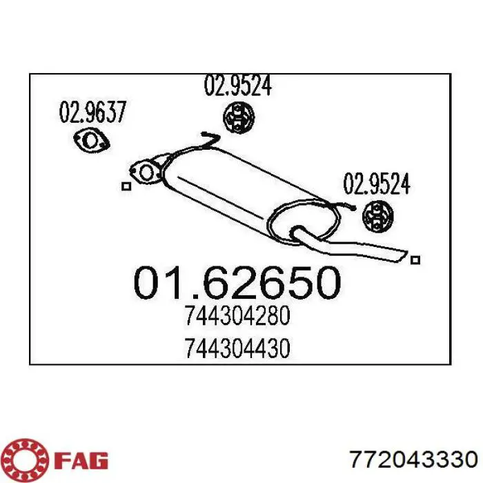 Osłona przegubu półosi tylnej zewnętrzna FAG 772043330