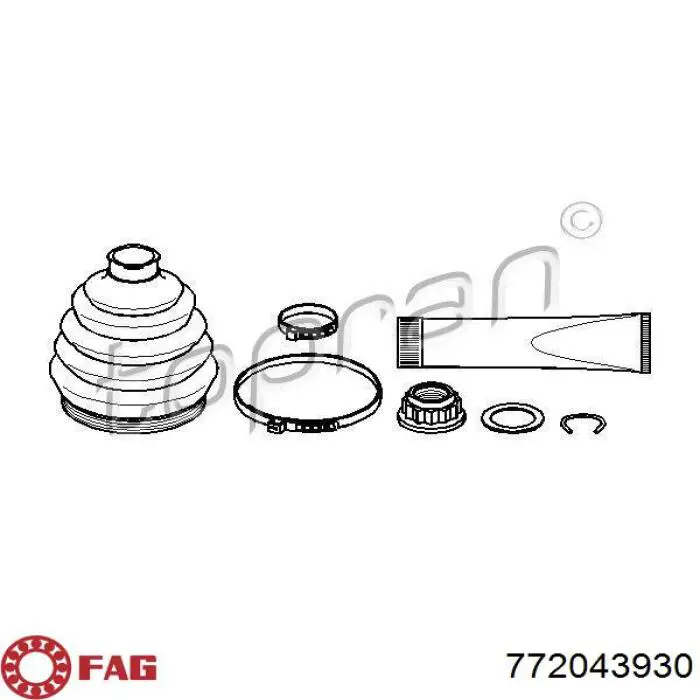 772043930 FAG Osłona przegubu homokinetycznego półosi przedniej zewnętrzna