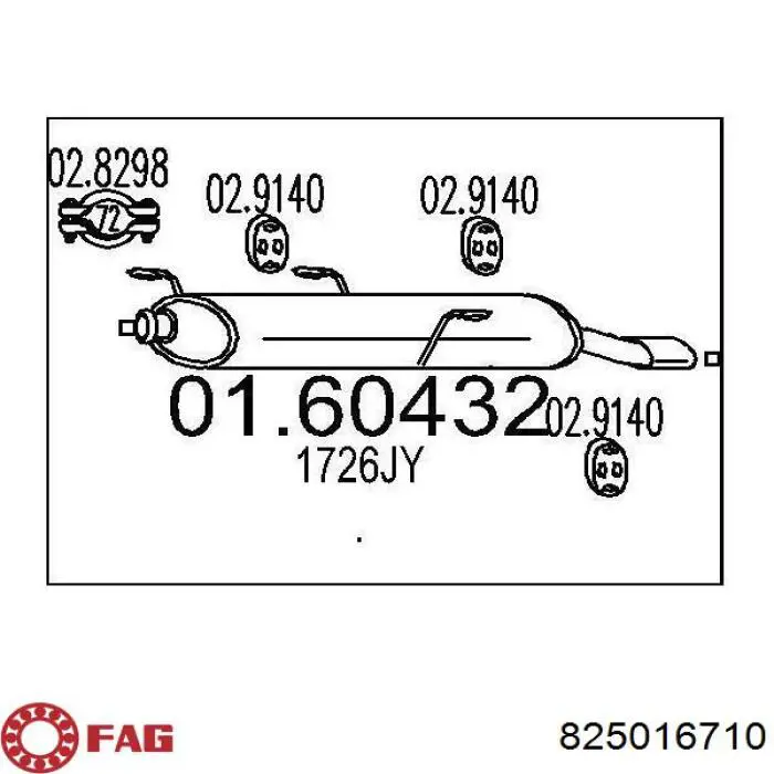 Sworzeń wahacza górny FAG 825016710 cena, od 14,72 USD