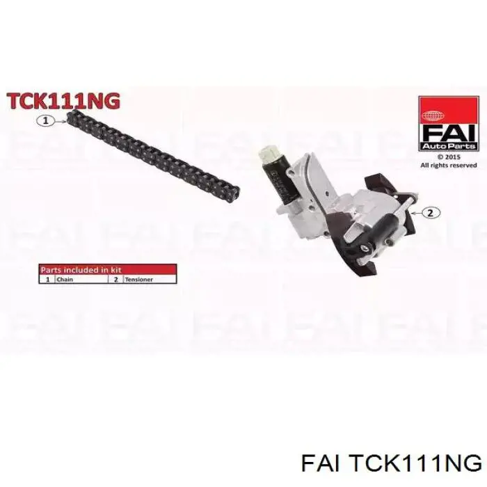 TCK111NG FAI Łańcuch rozrządu górny, zestaw