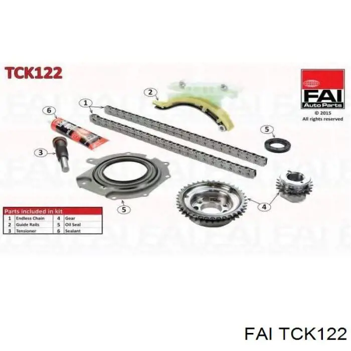 Łańcuch rozrządu, zestaw FAI TCK122 cena, od 205,67 USD