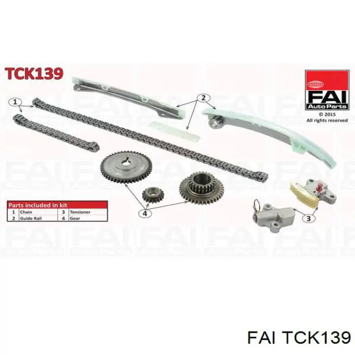 Łańcuch rozrządu, zestaw FAI TCK139 cena, od 220,06 USD