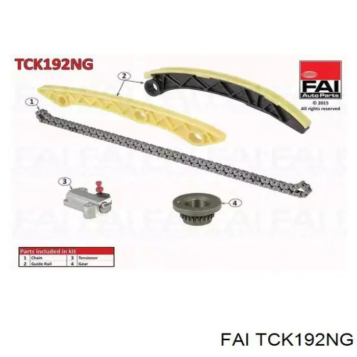 TCK192NG FAI Łańcuch rozrządu, zestaw