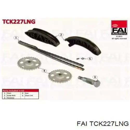 Łańcuch rozrządu, zestaw FAI TCK227LNG cena, od 336,02 USD