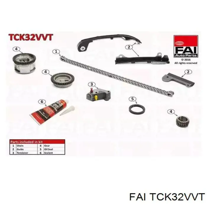 Łańcuch rozrządu, zestaw FAI TCK32VVT cena, od 191,61 USD