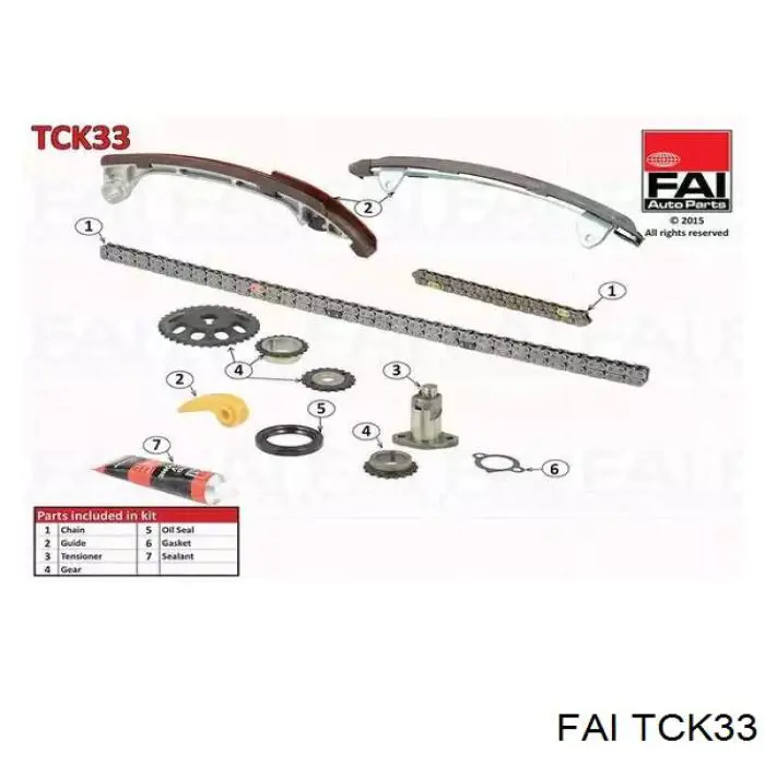 Łańcuch rozrządu, zestaw FAI TCK33 cena, od 159,72 USD