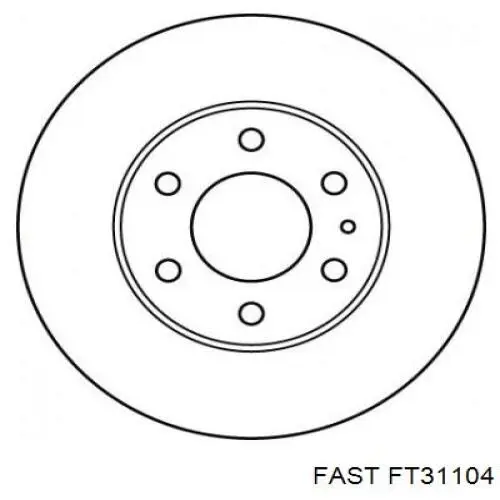 Do koszyka FT31104 Fast Tarcza hamulcowa przednia