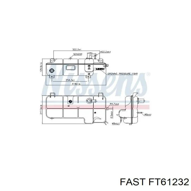 Do koszyka 504136607 Iveco Zbiorniczek wyrównawczy układu chłodzenia