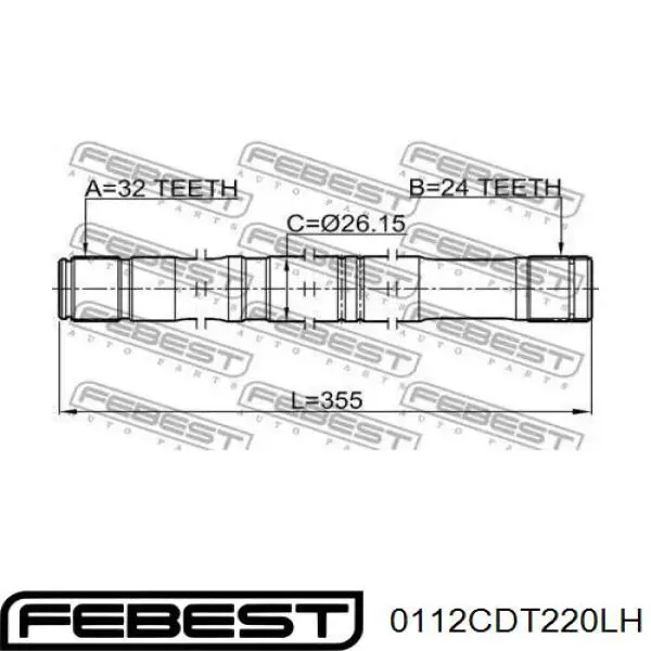 Do koszyka 4342005130 Toyota Półoś napędowa przednia lewa