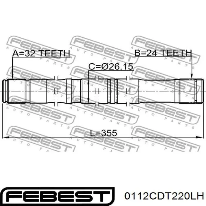 4342005130 Toyota Półoś napędowa przednia lewa