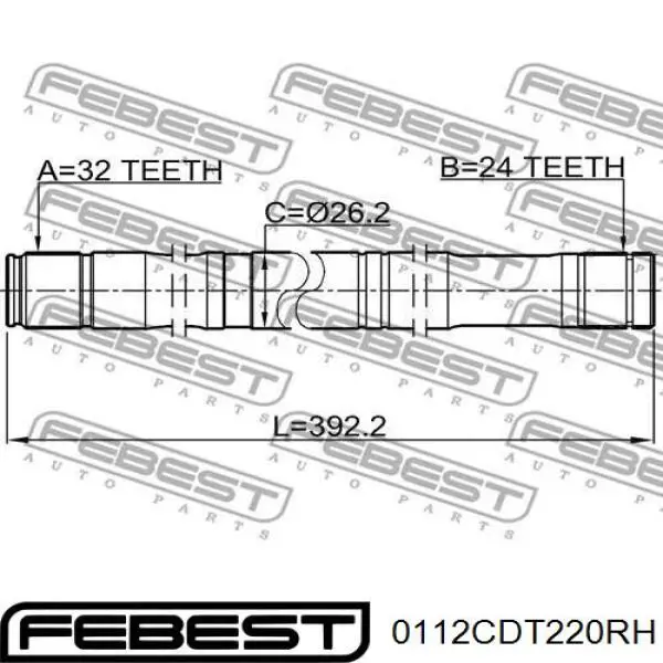 4341005280 Toyota Półoś napędowa przednia prawa