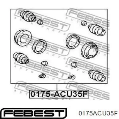 Zestaw naprawczy zacisku hamulcowego przedniego 044780E010 Toyota