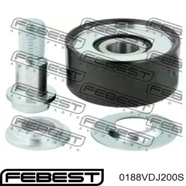 Rolka prowadząca, kierunkowa paska napędowego Febest 0188VDJ200S cena, od 41,55 USD