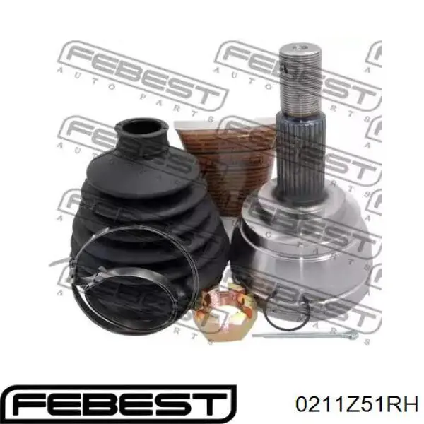 Przegub homokinetyczny wewnętrzny przedni prawy Febest 0211Z51RH cena, od 67,83 USD
