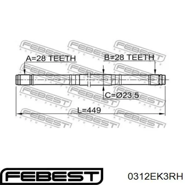 Do koszyka 492386 Maxgear Półoś napędowa przednia prawa
