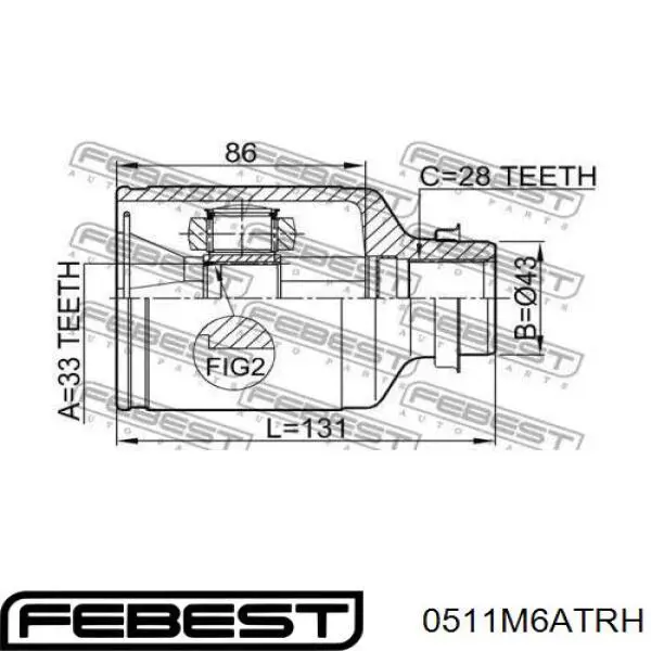 Przegub homokinetyczny wewnętrzny przedni prawy GSP 634048 cena, od 54,11 USD