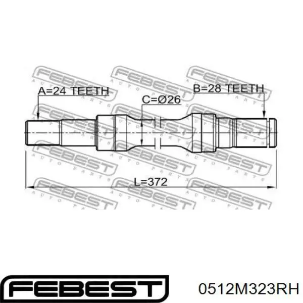 Wał napędowy półosi pośredni Mazda F05525700A cena, od 190,25 USD