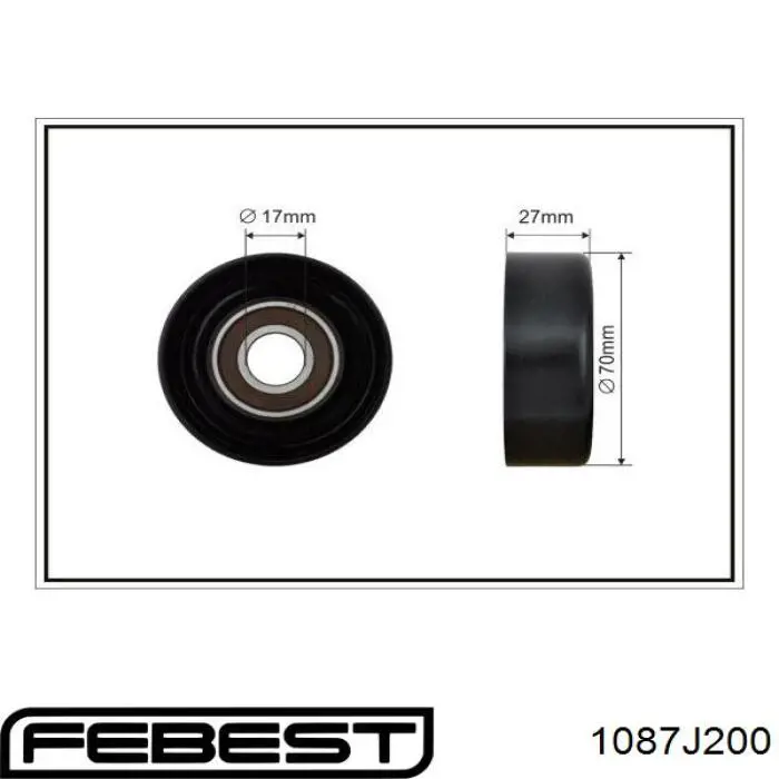 1087J200 Febest Napinacz paska napędowego
