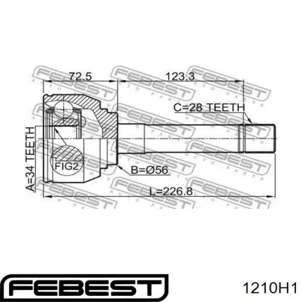 Przegub homokinetyczny przedni zewnętrzny do Hyundai H200  