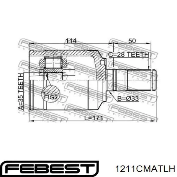 Do koszyka NPWHY540F NTY Przegub homokinetyczny wewnętrzny przedni lewy