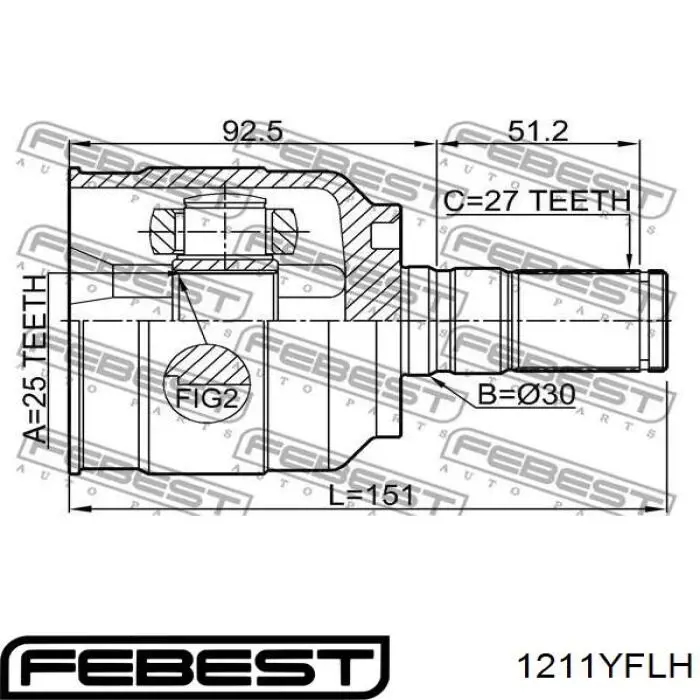 Do koszyka Q1311622 Q-fix Przegub homokinetyczny przedni wewnętrzny