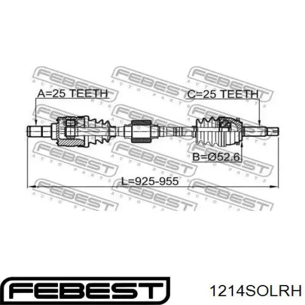 Półoś napędowa przednia prawa 495011R505 Hyundai/Kia