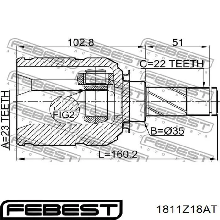 Przegub homokinetyczny przedni wewnętrzny Opel 374576 cena, od 116,17 USD