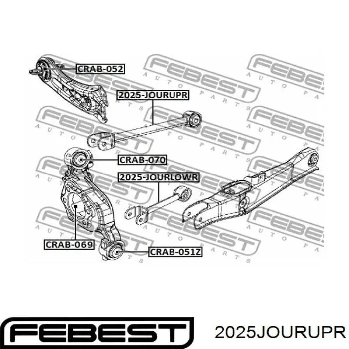 Drążek poprzeczny zawieszenia tylnego Febest 2025JOURUPR cena, od 35,74 USD