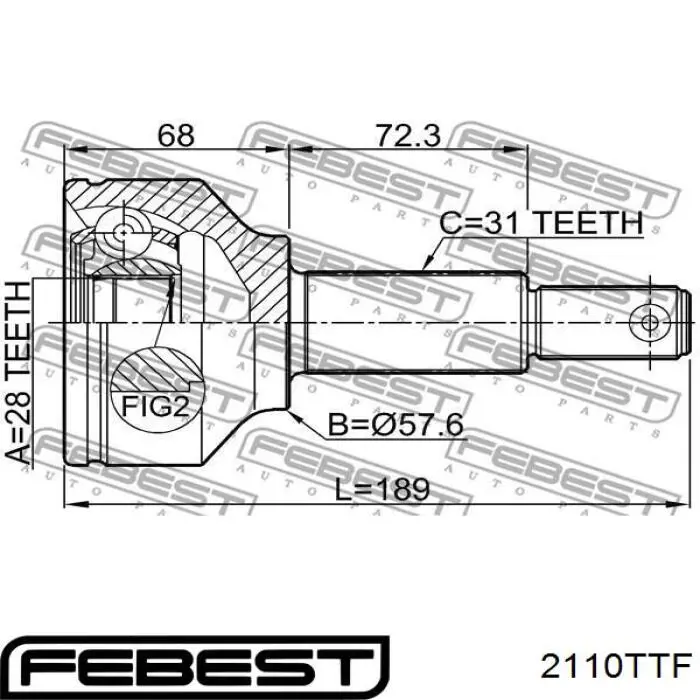 Przegub homokinetyczny przedni zewnętrzny BGA CV2341A cena, od 47,83 USD