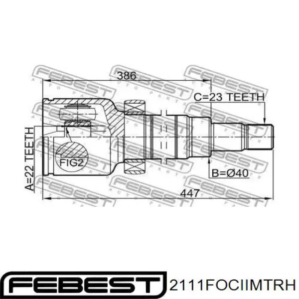 NPW-FR-114 NTY przegub homokinetyczny wewnętrzny przedni prawy