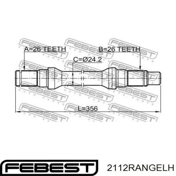 3665729 Ford Półoś napędowa przednia lewa