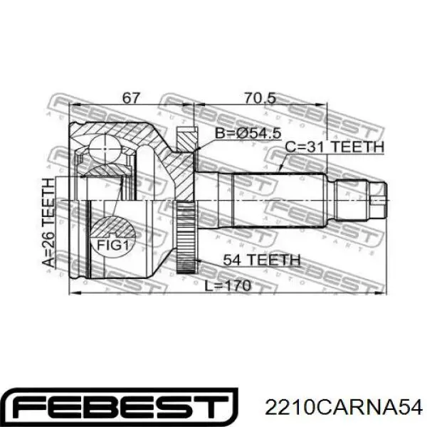 Do koszyka 827075 GSP Przegub homokinetyczny przedni zewnętrzny