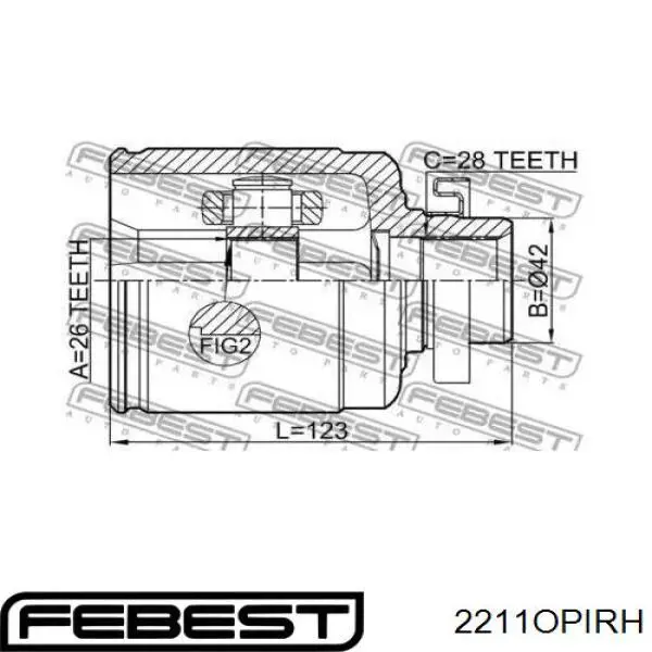 Do koszyka 495053F850 Hyundai/Kia Przegub homokinetyczny wewnętrzny przedni prawy