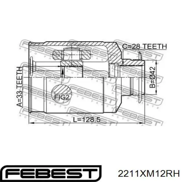 Przegub homokinetyczny wewnętrzny przedni prawy Hyundai/Kia 495822W650 cena, od 57,80 USD