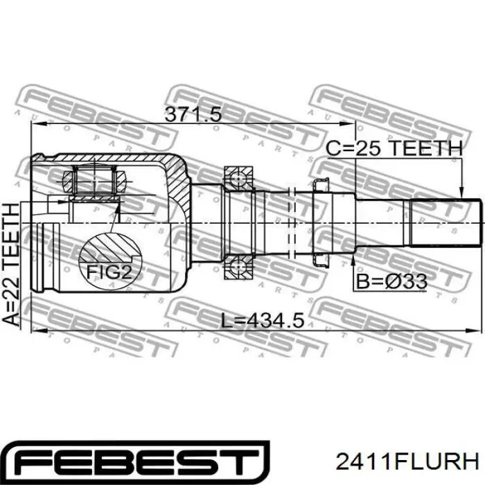 Przegub homokinetyczny wewnętrzny przedni prawy Renault Fluence sedana (L3) (2010 - 2026) cena, od 73,86 USD