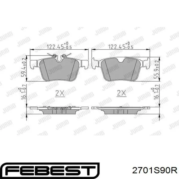 Okładziny (klocki) do hamulców tarczowych tylne Bosch 986494819 cena, od 35,93 USD