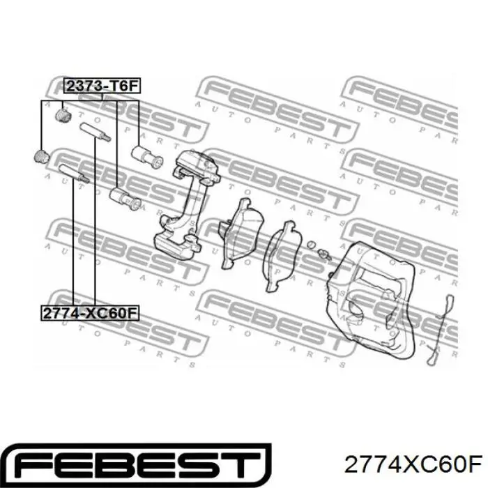 Prowadnica zacisku przedniego do BMW 7 (F01, F02, F03, F04)