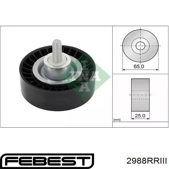 Rolka prowadząca, kierunkowa paska napędowego Febest 2988RRIII cena, od 30,39 USD
