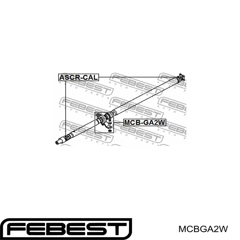 MCB-GA2W Febest krzyżak wału cardana tylnego