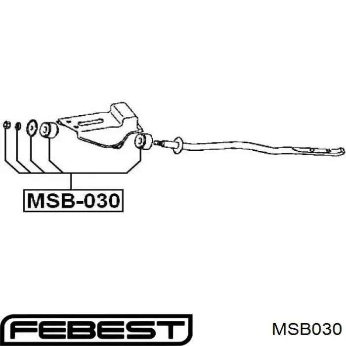 Do koszyka MR465868 Mitsubishi Silentblock rozpórki wahacza przedniego dolnego