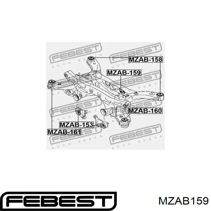 MZ0681 Polycraft Silentblock trawersu do mocowania tylnego reduktora tylny