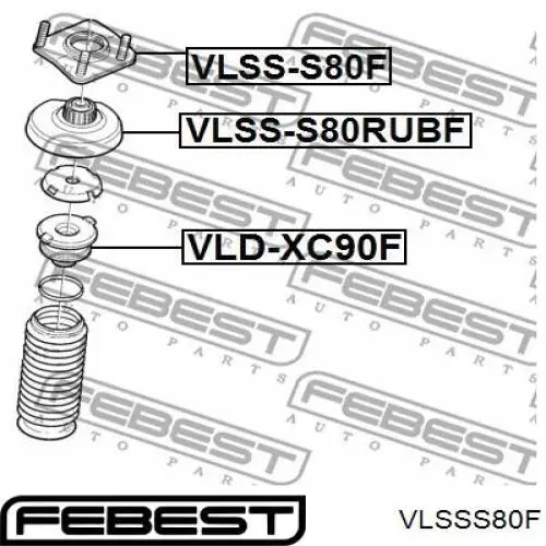 VLSS-S80F Febest poduszka amortyzatora przedniego