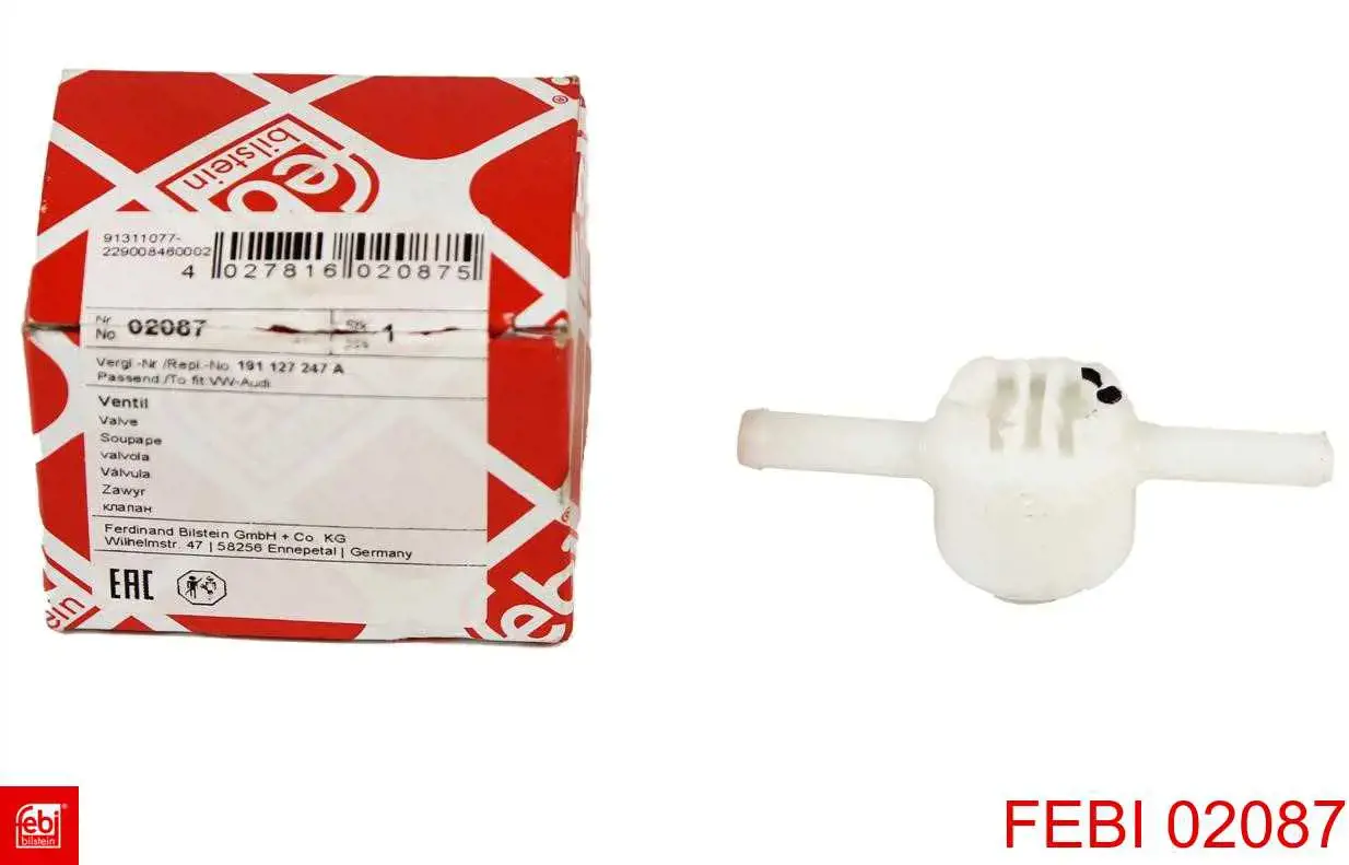 Zawór zwrotny filtra paliwa Febi 02087 cena, od 9,74 USD
