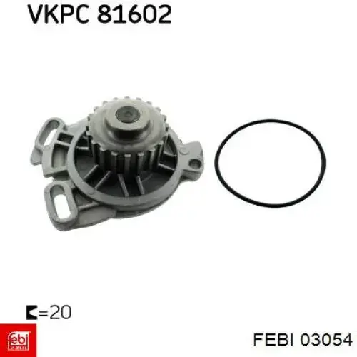 Do koszyka 03054 Febi Pompa chłodząca wodna