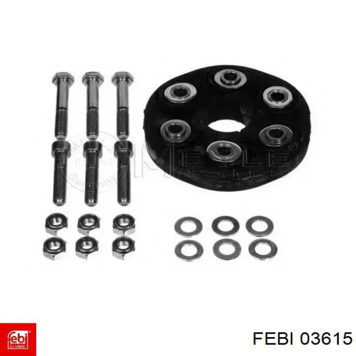 Przegub elastyczny (wg kodów 124 411 00 15, 03918) Febi 03615 cena, od 142,48 USD